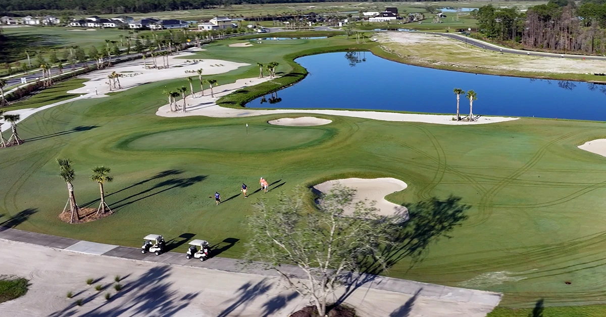 aerial of the Glynlea Country Club Golf COurse