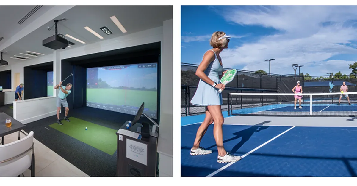 Hideaway Beach Club Golf Simulator Pickleball